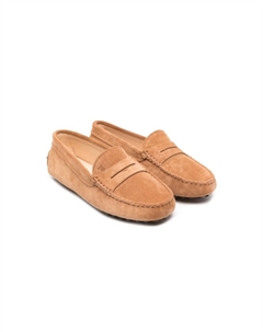 Kids пенни-лоферы с тисненым логотипом, коричневый Tod's