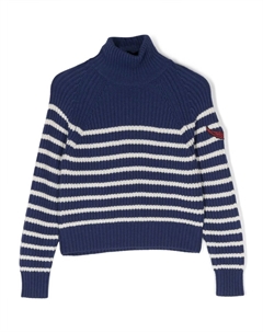 Kids джемпер в полоску с нашивкой-логотипом, синий Zadig&voltaire