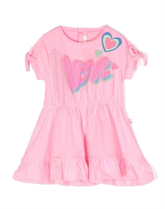 Платье с короткими рукавами и графичным принтом, розовый Billieblush