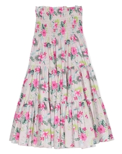 Платье без рукавов с цветочным принтом, зеленый Monnalisa