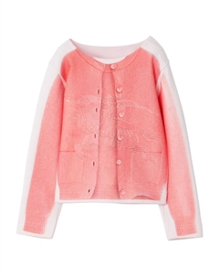Kids кардиган с графичным принтом, розовый Burberry