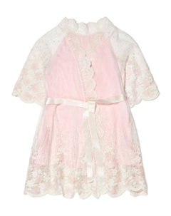 Кружевной халат Claire, розовый Amiki
