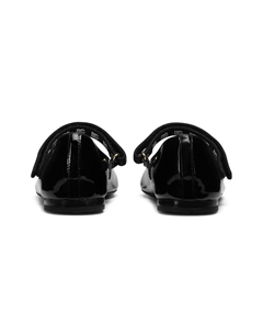 Kids лакированные мюли с логотипом DG, черный Dolce&gabbana