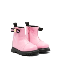 Ботильоны с логотипом и лентой, розовый Moschino kids