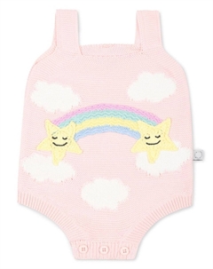 Трикотажное боди из органического хлопка, розовый Stella mccartney kids