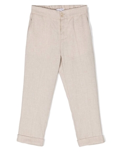 Брюки зауженные Kids из льняной смеси, серый Paolo pecora