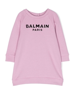 Kids платье с логотипом, фиолетовый Balmain