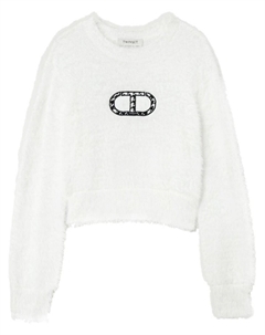 Детский джемпер с логотипом Kids, белый Twinset