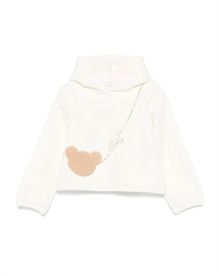 Толстовка с логотипом, украшенная кристаллами, белый Liu jo