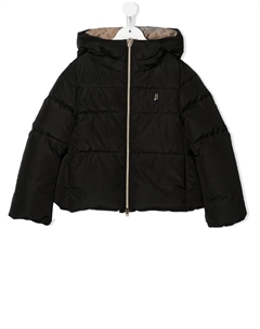 Kids пуховик с капюшоном, черный Herno