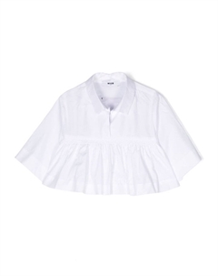 Рубашка с оборками, белый Msgm kids