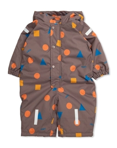 Комбинезон с геометрическим принтом, фиолетовый Tinycottons