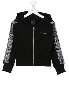 Kids худи на молнии с вышитым логотипом, черный Givenchy