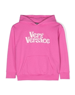 Kids худи с логотипом, розовый Versace