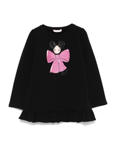 Футболка с принтом банта, черный Liu jo