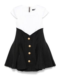 Kids плиссированное платье, черный Balmain