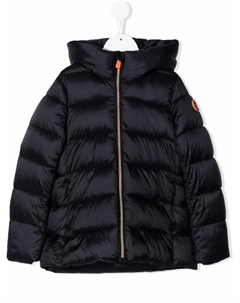 Kids пуховик с капюшоном, черный Save the duck