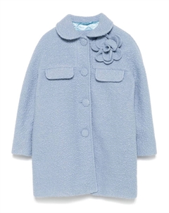 Пальто с цветочной аппликацией, синий Mimisol