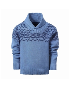 Детский вязаный пуловер из 100% хлопка с застежкой на пуговицы, цвет Royal Blue Gioberti