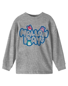 Футболка с длинными рукавами Squishmallows Mallow Days для девочек 7–16 лет, серый Licensed character