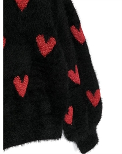 Kids джемпер с круглым вырезом, узорчатый, интарсия, черный Twinset