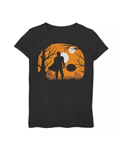 Футболка с силуэтом Луны и изображением Луны для девочек 7–16 лет «Звездные войны, Мандалорец» Star wars