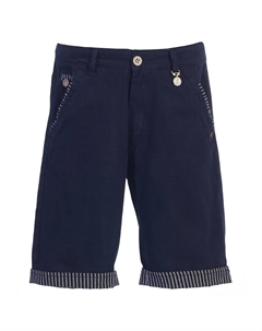 Детские повседневные шорты с контрастными полосками из джинсовой ткани, темно-синий Gioberti
