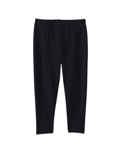 Леггинсы-капри из плотного хлопка для девочек 2–20 лет, черный Lands' end