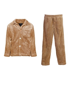 Детский супермягкий плюшевый пижамный комплект из 2 предметов, цвет Camel Gioberti