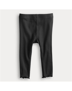 Леггинсы в рубчик для маленьких девочек, цвет Black Luxe Jumping beans