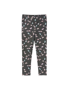 Леггинсы с высокой посадкой для девочек 6–20 лет обычного и большого размера, цвет Gray Butterfly So