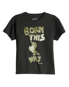 Футболка с единорогом Леди Гага Born This Way для девочек 7–16 лет, черный Licensed character