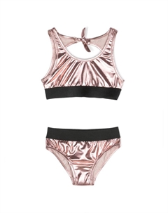 Бикини с эффектом металлик, розовый Andorine