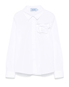 Рубашка с цветочной аппликацией, белый Mimisol