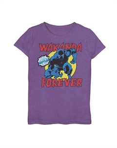 Винтажная футболка с графическим рисунком Black Panther для девочек 7–16 лет Marvel