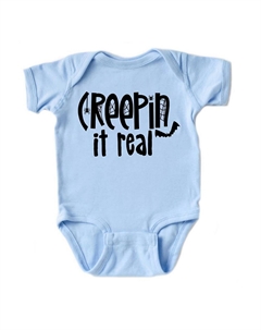 Детское боди Creepin It Real, цвет Light Blue The juniper shop