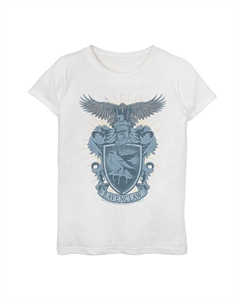 Футболка с изображением герба дома «Гарри Поттер Равенкло» для девочек 7–16 лет, белый Harry potter