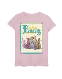 Футболка с графическим рисунком для девочек 7–16 лет «Шрек, третья принцесса Фиона, сказка 5», группа, розовый Licensed character