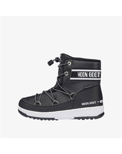 Ботинки jr boy Mid wp 2 черные Moon boot