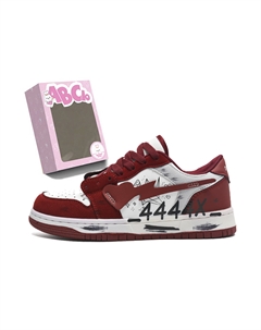 Кеды, обувь для скейтборда унисекс с низким верхом, красный Abcio