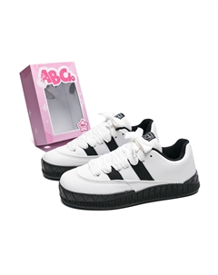 Кеды, обувь для скейтборда унисекс с низким верхом, черный Abcio