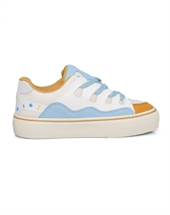 Кеды, скейтборд обувь женская низкая белый/синий B10crown