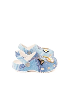 Сабо Classic Denim Patch Clog, цвет Denim Crocs
