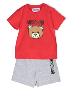 Спортивный костюм с принтом Teddy Bear, красный Moschino kids
