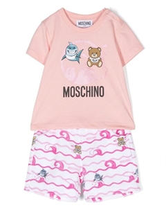 Спортивный костюм с принтом Teddy Bear, розовый Moschino kids