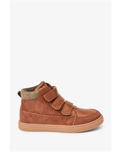 Ботильоны с застежкой-липучкой, коричневый Next