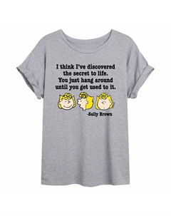 Струящаяся футболка Juniors' Peanuts Sally Brown Secret To Life Licensed character