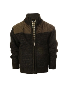 Вязаный кардиган с молнией и полной молнией для мальчиков с подкладкой из мягкой фланели с начесом, цвет Olive Gioberti