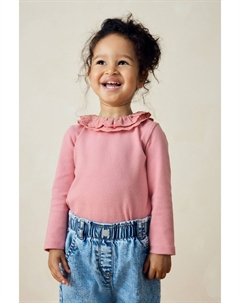 Топ с длинным рукавом и воротником (3 мес 7 лет), розовый Next