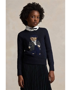Детский свитер из смесовой шерсти, темно-синий Polo ralph lauren